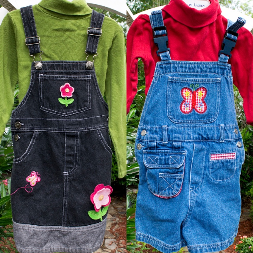 LOT: Girls Overalls & Sweaters